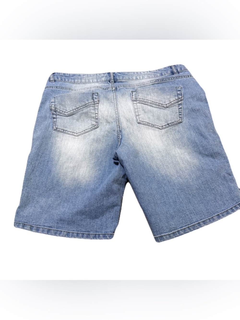 Route 66 Classic Fit Light Wash Denim Blue Jean Shorts Cotton Polyester Women 14 - Picture 10 of 17